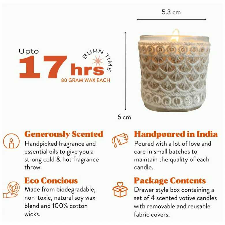 Mehfil Set of Four Votive Candles image 2